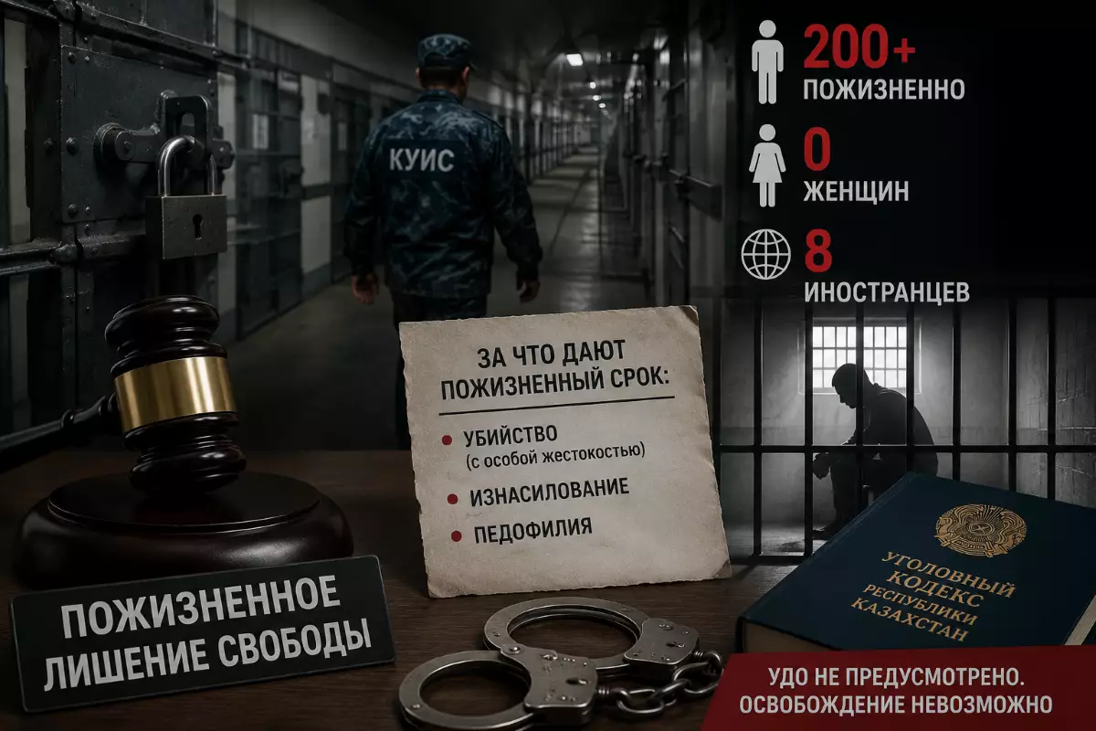 Сколько человек сидят пожизненно в Казахстане: в КУИС озвучили данные