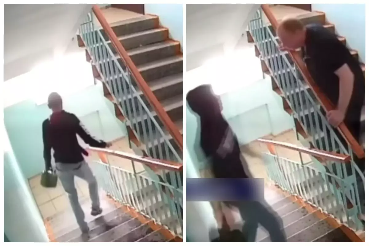 Павлоларда канистр ұстаған ер адам көпқабатты үйдің кіреберісін өртеп жібермек болды