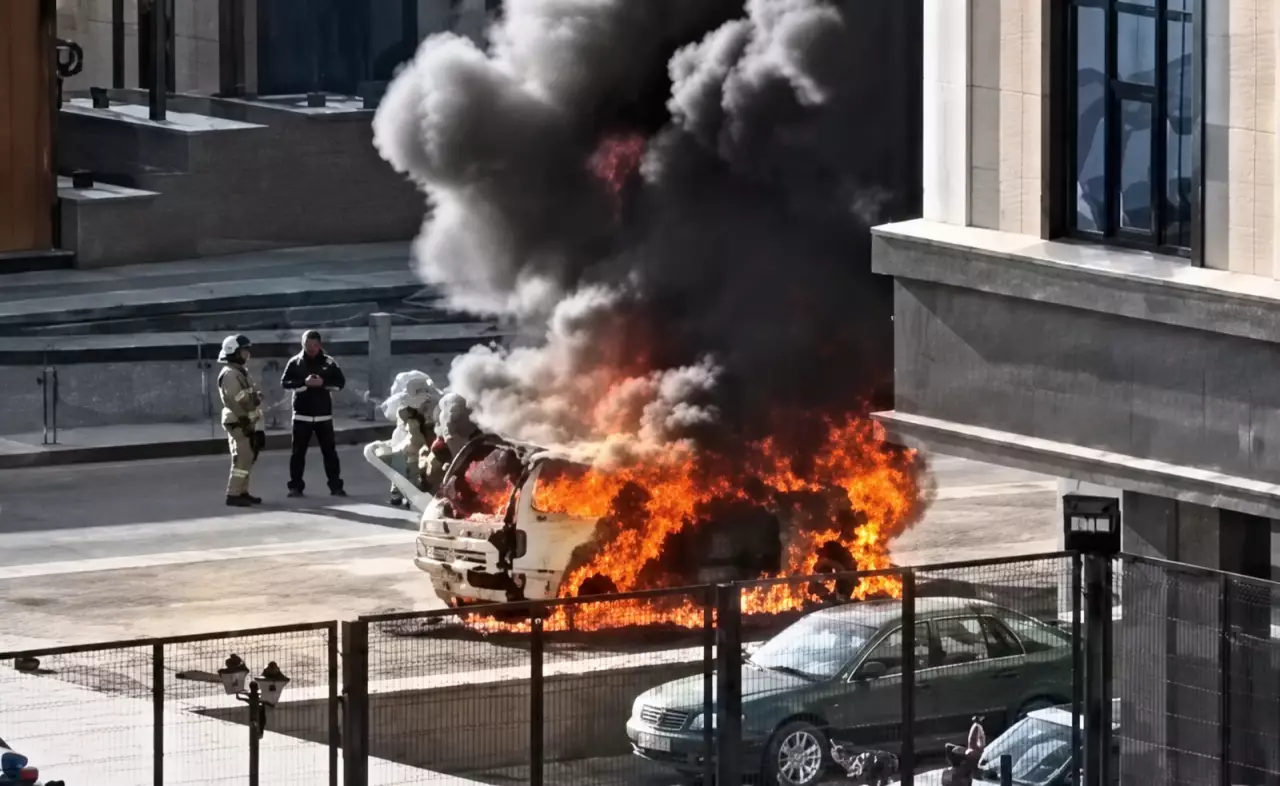 Астанада автокөлік жарылды: зардап шеккендер бар