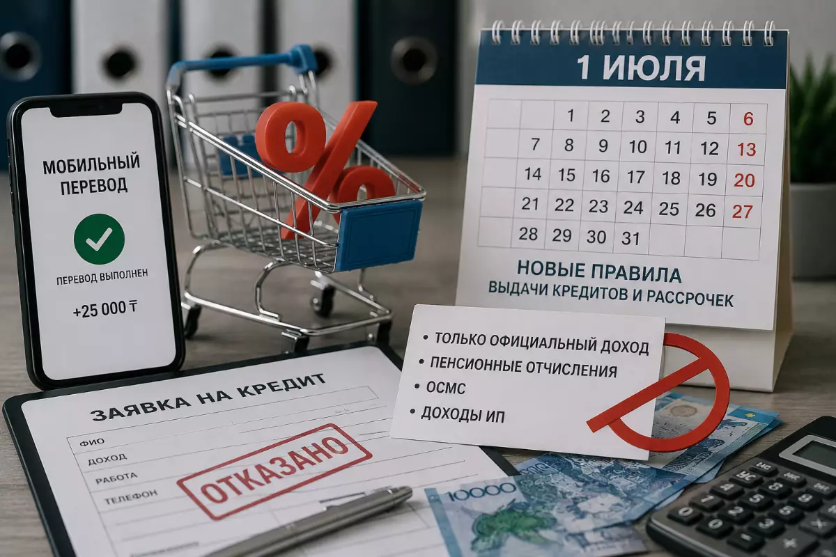 Кому с 1 июля перестанут одобрять кредиты и рассрочки в Казахстане