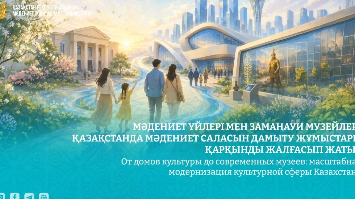  Мәдениет үйлері мен заманауи музейлер: Қазақстанда мәдениет саласын дамыту жұмыстары қарқынды жалғасып жатыр 