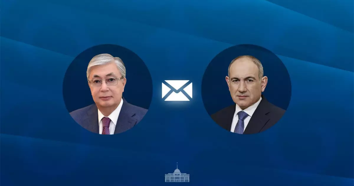   Қасым-Жомарт Тоқаев Армения премьер-министрі Никол Пашинянды құттықтады   