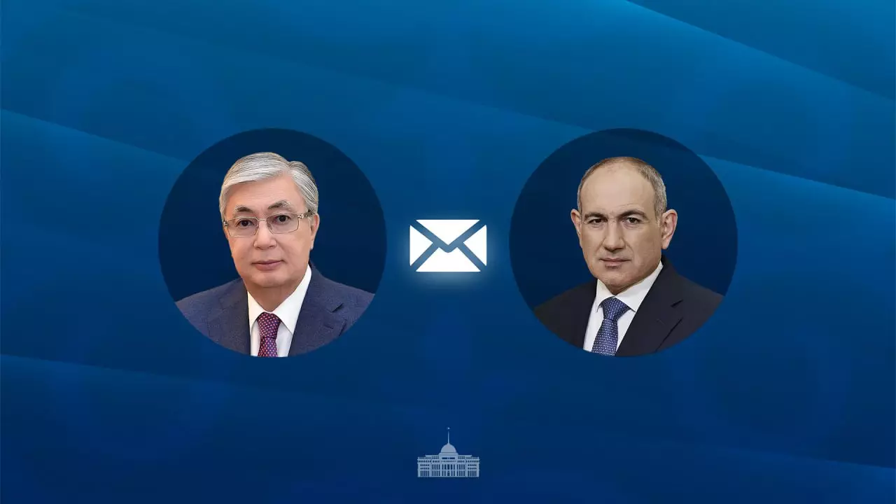 Касым-Жомарт Токаев поздравил Никола Пашиняна с победой партии «Гражданский договор» на выборах в Армении