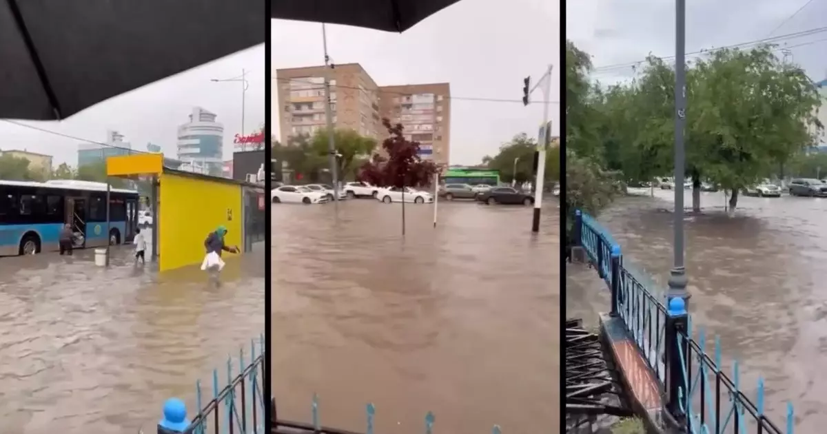  Ақтөбе нөсерден кейін су астында қалды: көшелер мен аулаларды су басты 