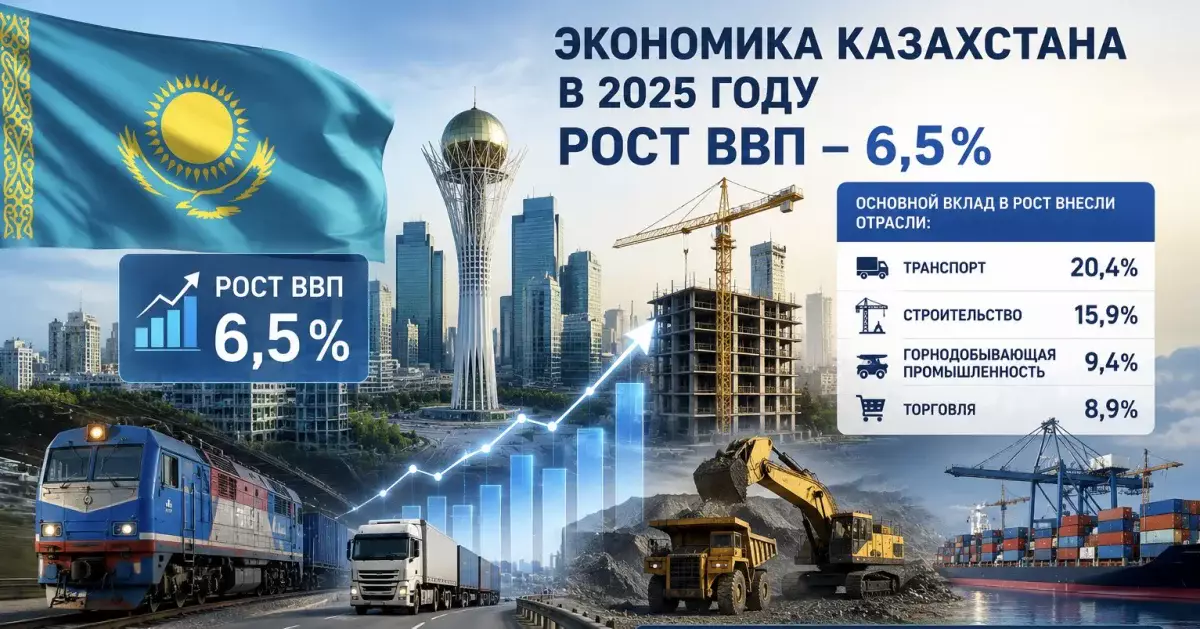 Экономика Казахстана в 2025 году выросла на 6,5% — Минфин