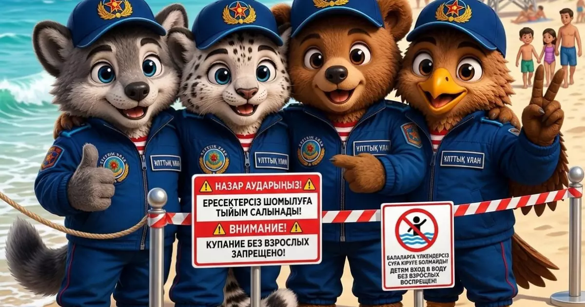   Ұлттық ұланның мульткейіпкерлері судағы қауіпсіздік ережелерін түсіндірді   