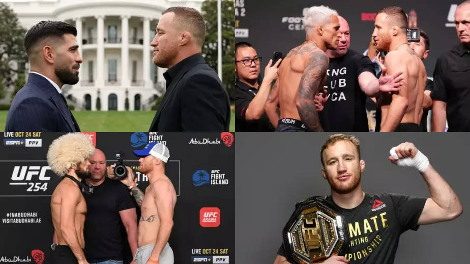 Все титульные бои Гейджи в UFC. Как дрался с Хабибом и великие нокауты с Порье и Холлоуэем