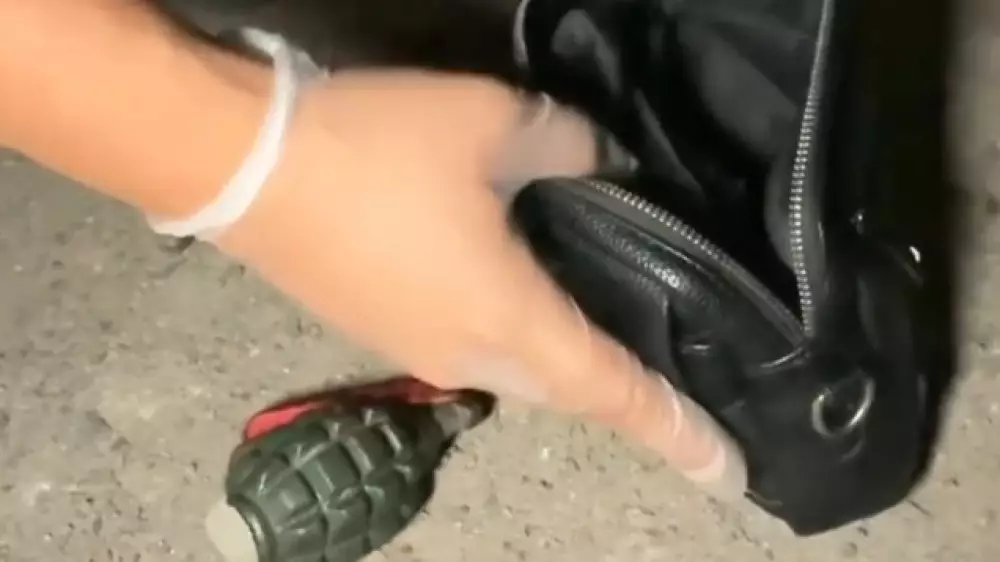 Алматыда ер адамның сөмкесінен граната табылды