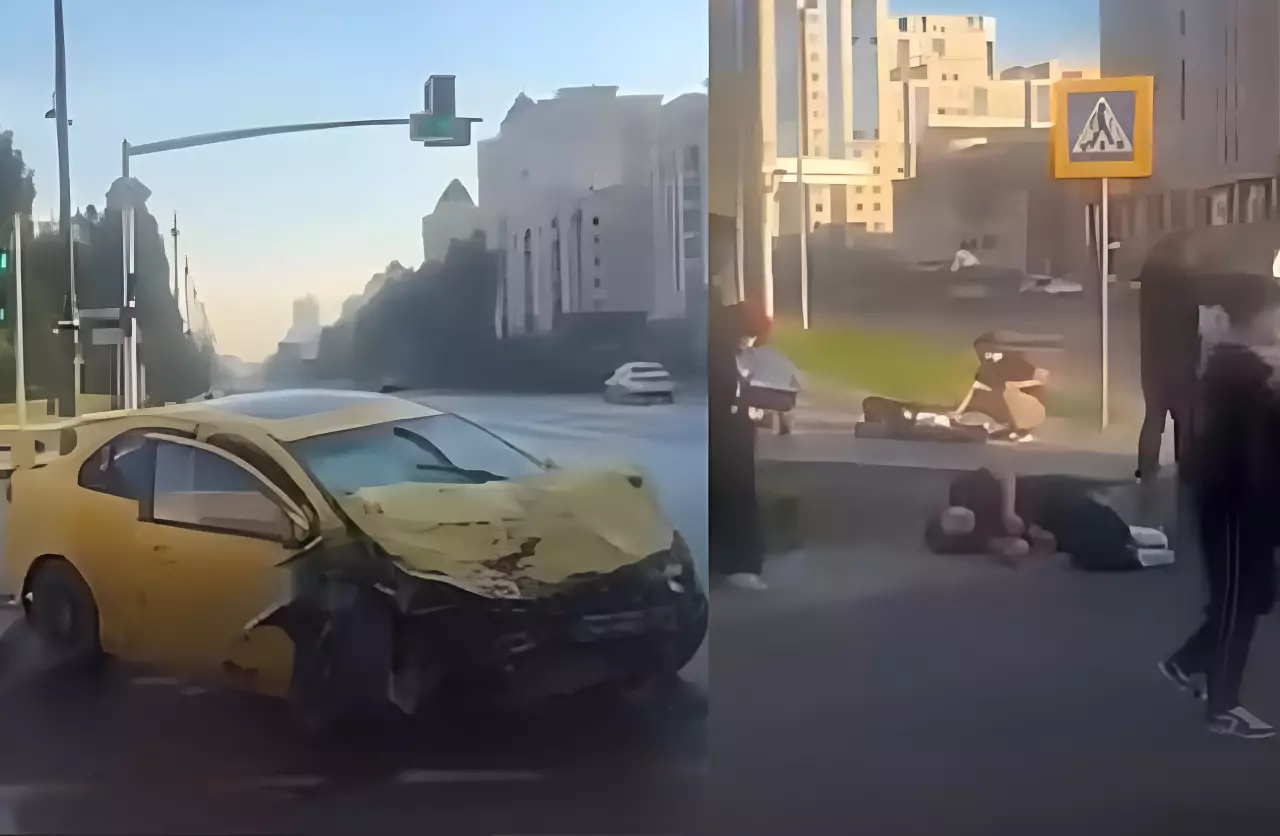 Жёсткое ДТП в Астане: четверо человек попали в больницу после столкновения на перекрестке