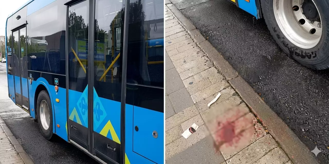В Астане автобус сбил пенсионерку на остановке