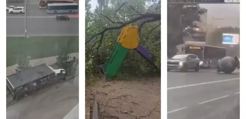 Ураган обрушился на Актобе
