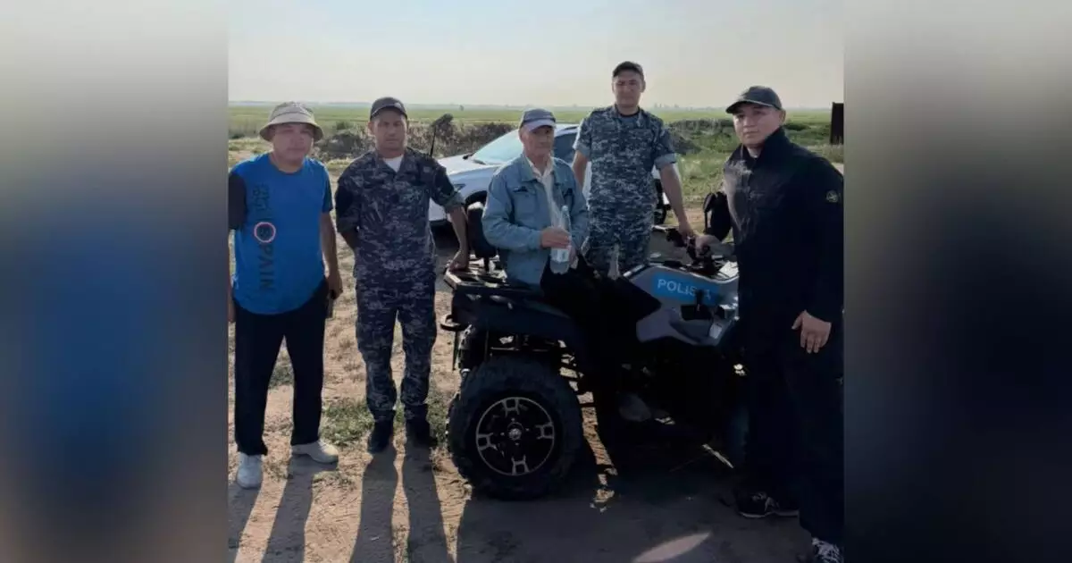  Павлодар облысында полицейлер қамыс арасында қалып қойған зейнеткерді құтқарды 