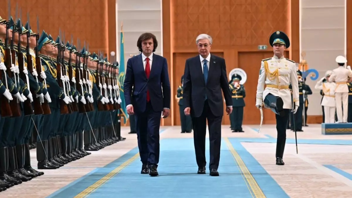  Ақордада Грузия Премьер-министрін ресми қарсы алу рәсімі өтті 