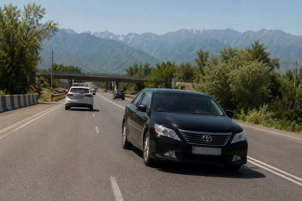 Toyota ехала по "встречке" на трассе в Алматинской области