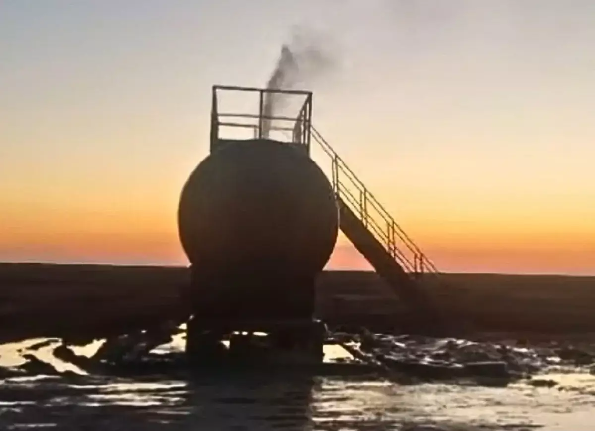 В Мангистау зафиксирован выброс газа из заброшенной скважины - новости на Lada.kz 30.06.2026