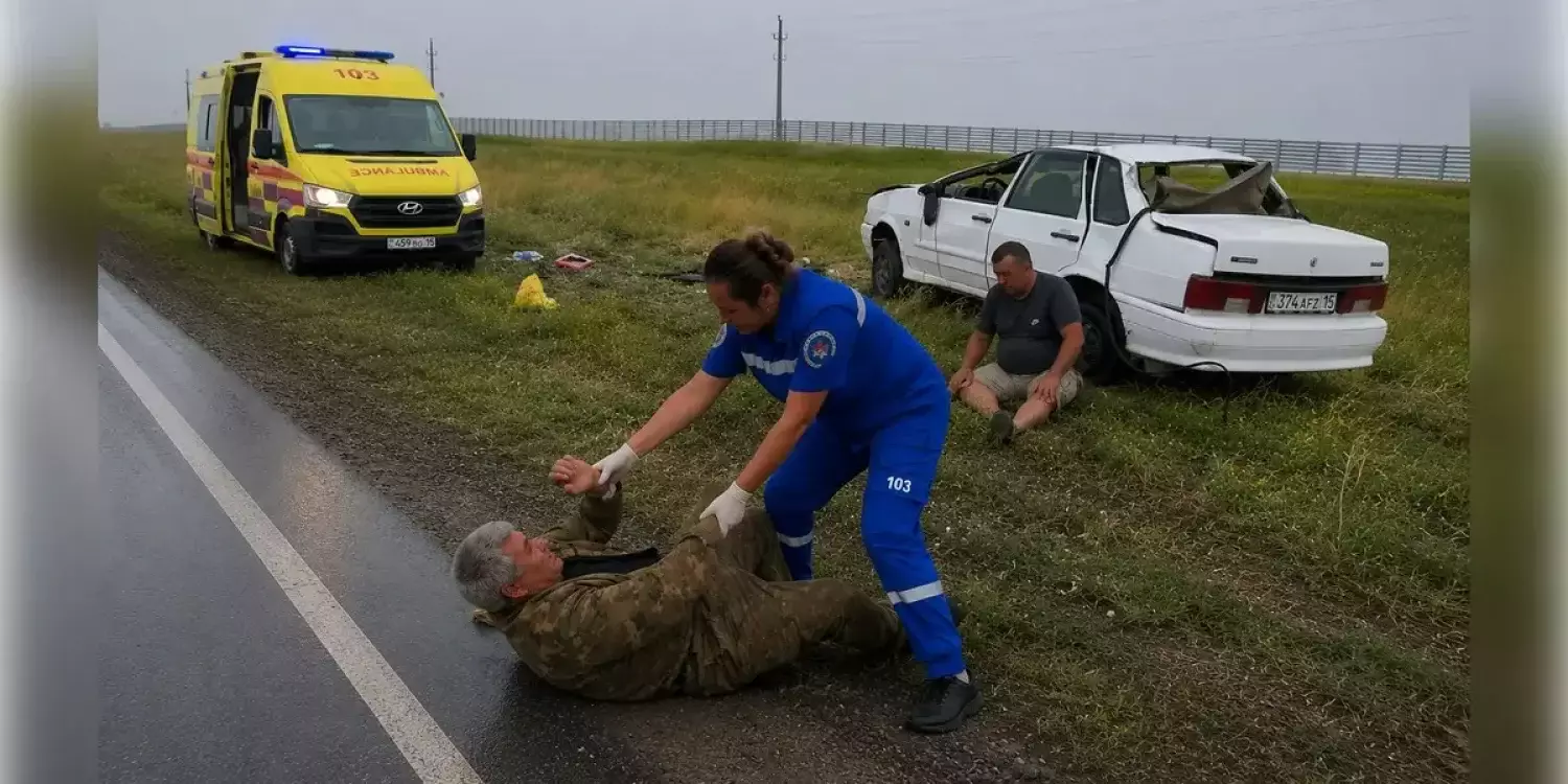 СҚО-да жол апаты болған жерге барған медбикені мас жолаушы ұрып тастаған