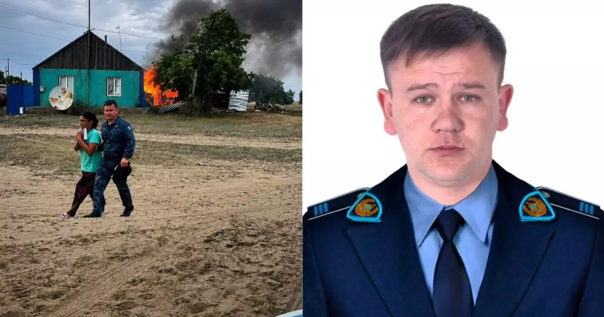  Семейде полицей жанып жатқан үйден әйелді құтқарып қалды 