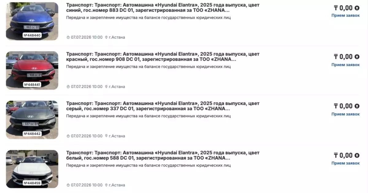  Конфискованные у Жанабыловых авто выставлии на продажу, но с условием 