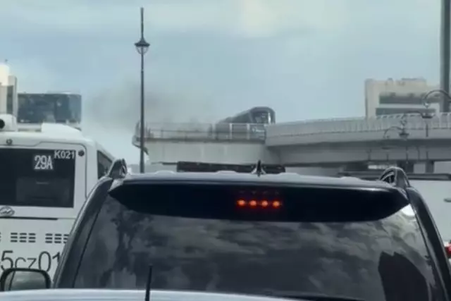 Астанадағы LRT жолында өрт шықты