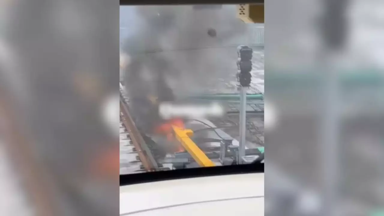 Астанада LRT желісі өртенді