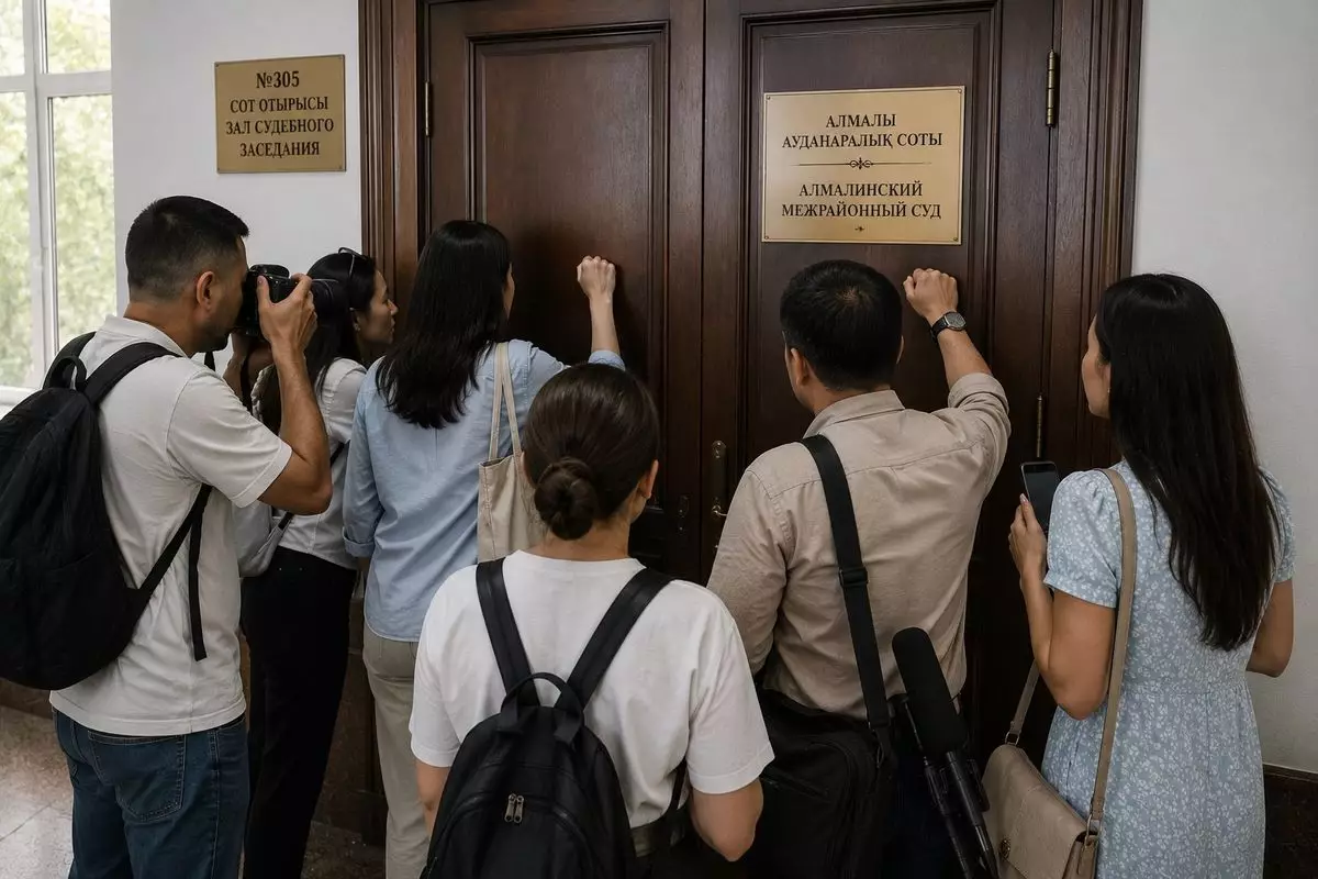 Журналистов насильно удерживали в суде Алматы