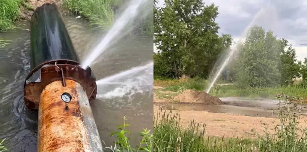 В Павлодаре прорвало водопровод, на который были потрачены миллиарды бюджетных средств