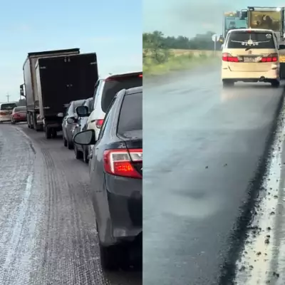 Кадры массового нарушения ПДД на строящейся трассе возмутили казахстанцев