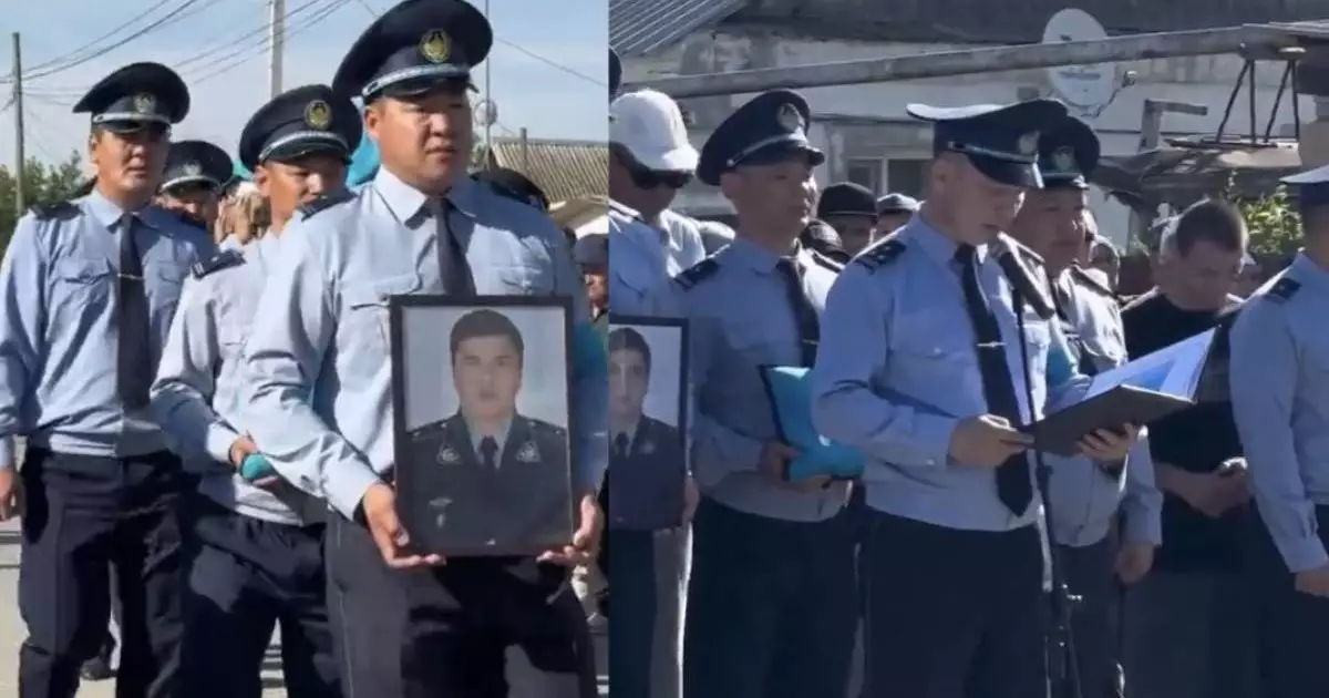  Жол апатынан көз жұмған полицейлер жер қойнына тапсырылды 