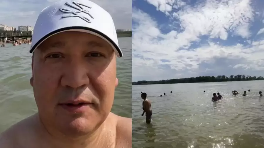 “Су лас емес“: Павлодар облысының әкімі Ертіске түсіп, желідегі сынға жауап берді