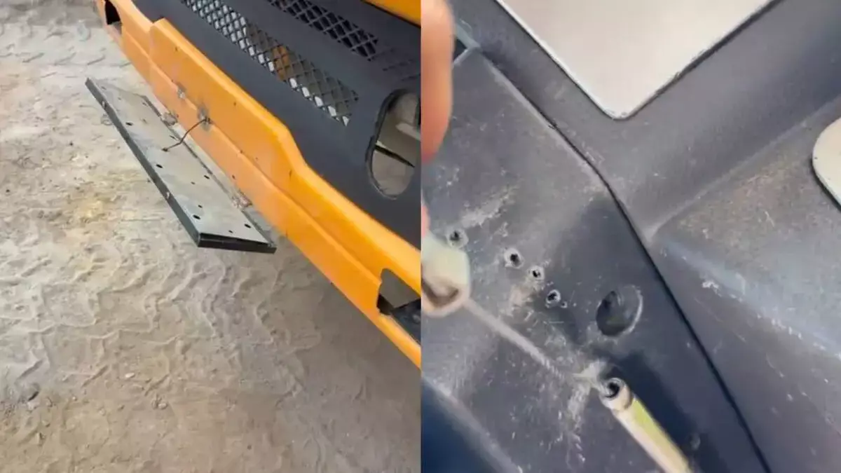 Такого полицейские в Казахстане еще не видели: водитель Shacman управлял номером с помощью троса (видео) - новости на Lada.kz 10.07.2026