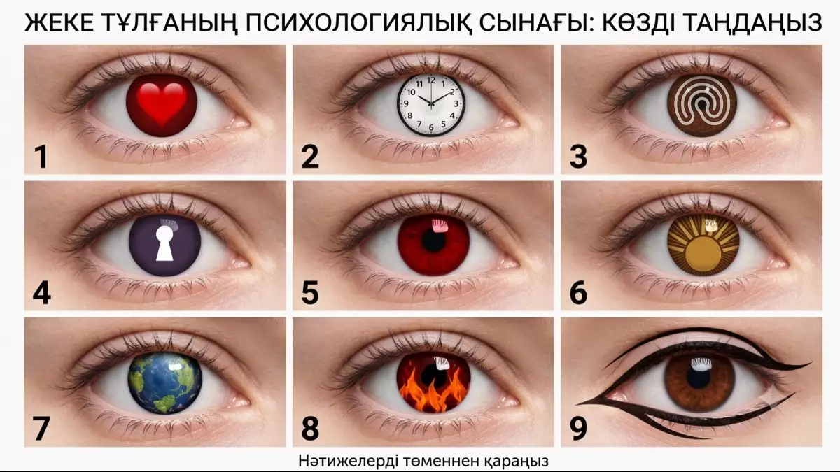  Суреттегі көздің бірін таңдап, өзіңіз туралы бар шындықты біліңіз 