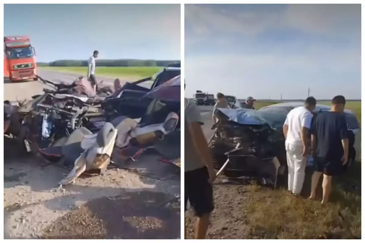 Солтүстік Қазақстанда жол апатынан 8 адам зардап шекті: Көлікте алты бала болған