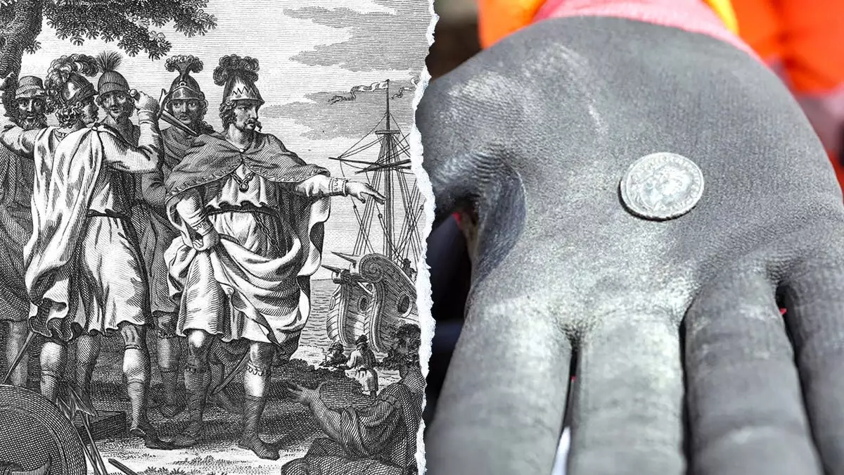 Римская монета возрастом 1740 лет с именем императора найдена при раскопках железной дороги в Англии, открывающих новые исторические загадки.