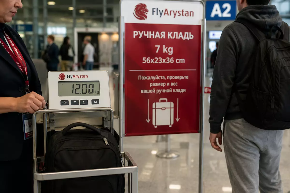 Весы FlyArystan показали 12 кг вместо 7,1 кг: пассажир пожаловался на проверку ручной клади