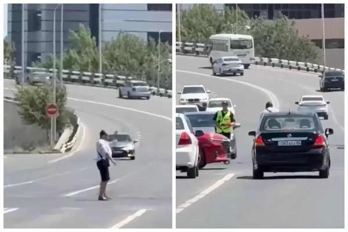 Атырауда жарық сөнгенде жол қозғалысын реттеген тұрғын көпшіліктің алғысына бөленді