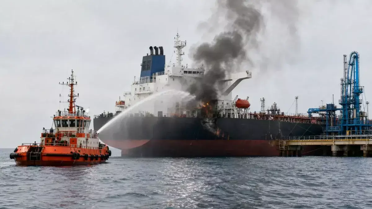 Украина вновь атаковала танкер с нефтью из Казахстана: на судне вспыхнул пожар - новости на Lada.kz 20.07.2026