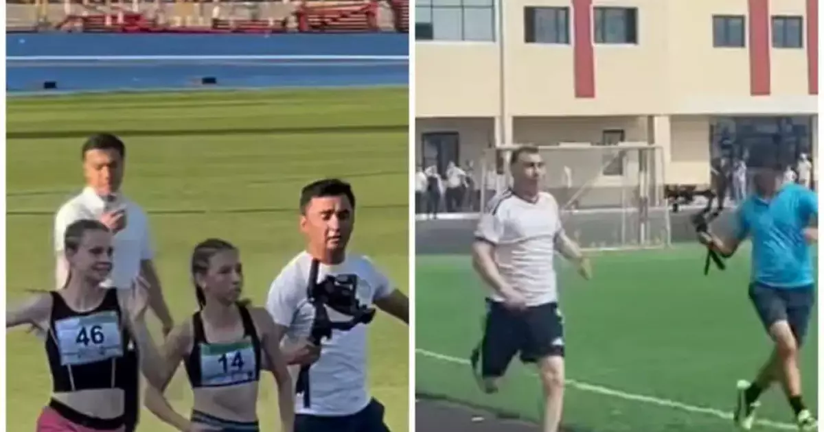  `Құрамаға алу керек`: Спортшылармен жарыса жүгірген оператор желі жұлдызына айналды (ВИДЕО) 