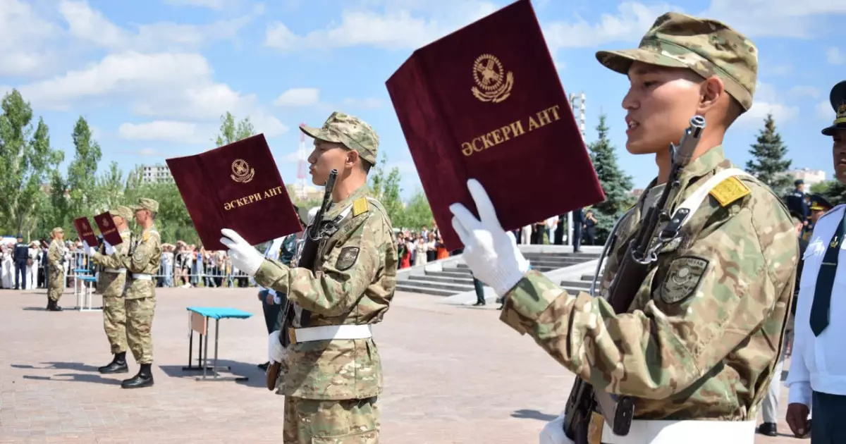  Астанада Ұлттық ұлан сарбаздарының ант беру рәсімі өтті 