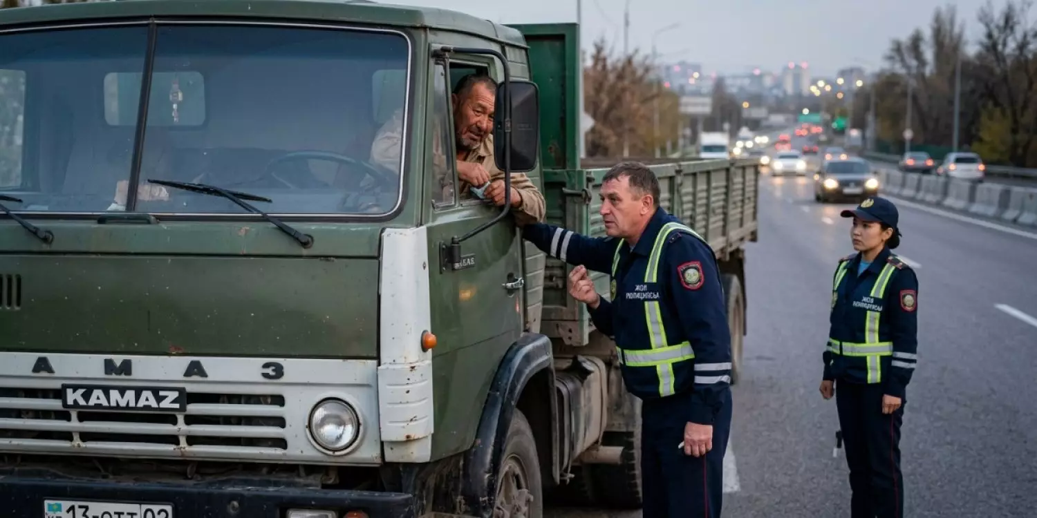Министр КАМАЗ-ға жасырынып, жолда 62 полицейдің пара алғанын әшкереледі