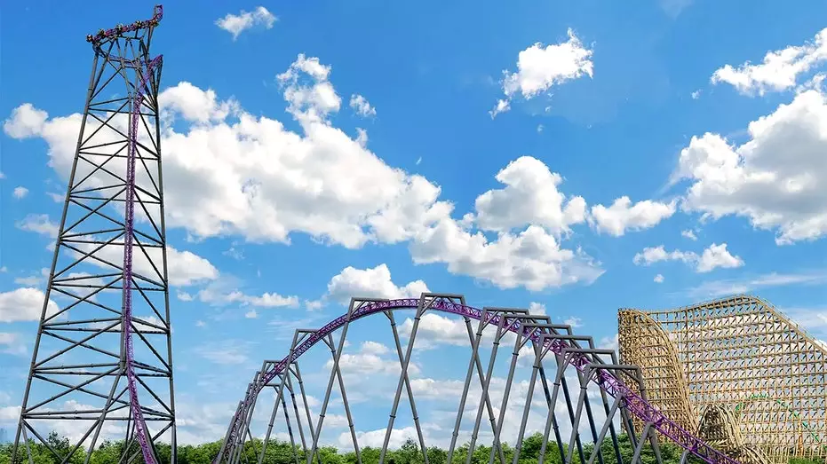 Американские горки Six Flags побивают шесть мировых рекордов с «ужасающей и потрясающей» поездкой.