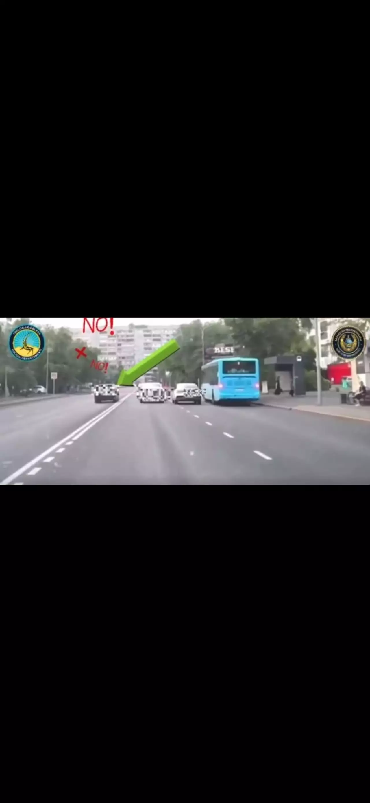Опасный выезд на встречную полосу сняли на видео в Павлодаре