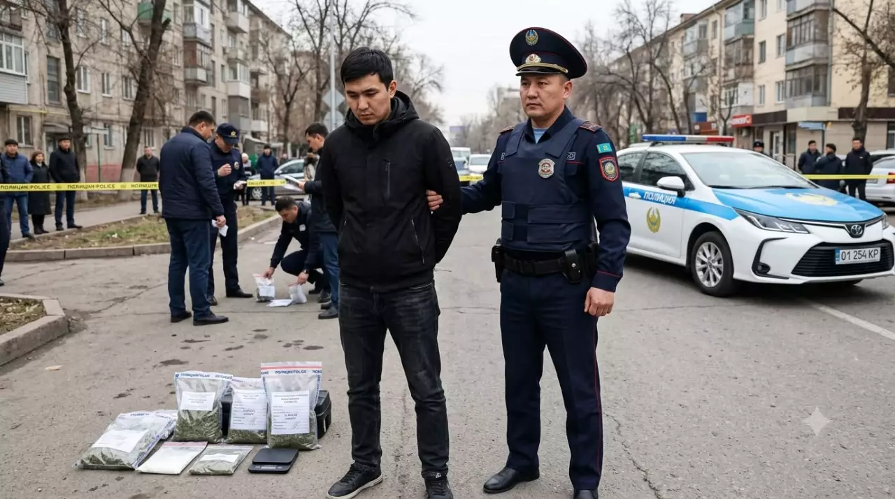 Более 10 тысяч доз наркотиков изъяли у курьера в Костанае