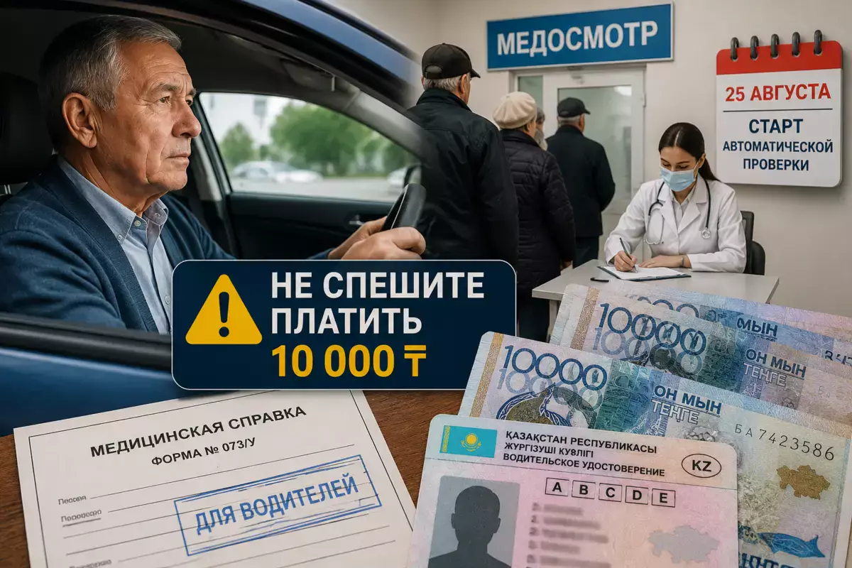 Водителей старше 65 лет предупредили: не спешите платить 10 тысяч тенге за медосмотр - новости на Lada.kz 31.07.2026