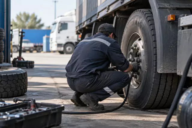 Жүк көлігінің дөңгелегі жарылды: Павлодарда шиномонтаж жұмысшысы қаза тапты