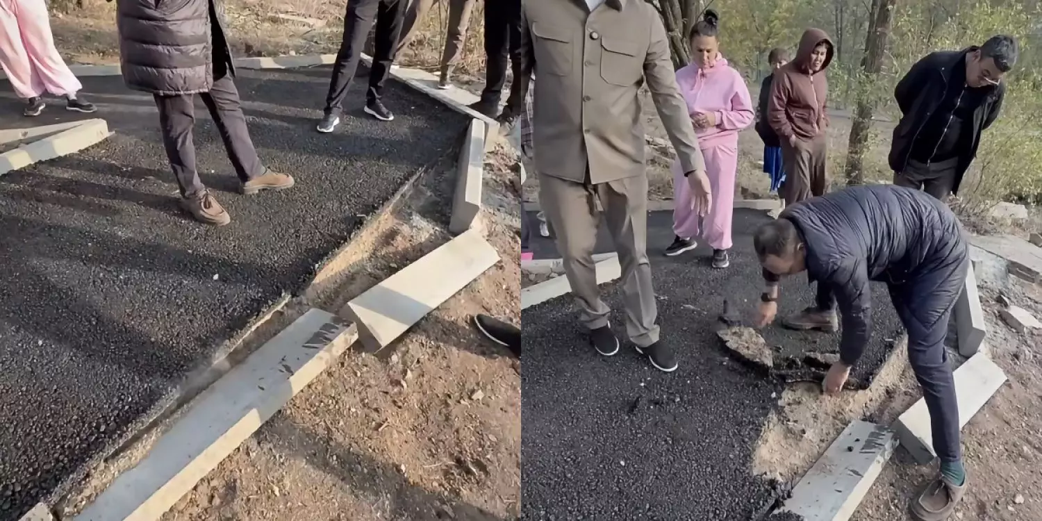 “Ақша не үшін бердік?”: Степногорскіде ауланы жөндеу жұмыстарының сапасы наразылық тудырды
