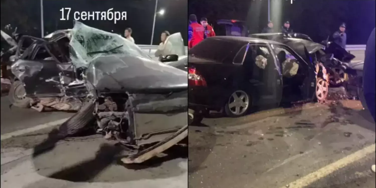 Павлодарда бірнеше көлік соқтығысты: адам шығыны бар (ВИДЕО)
