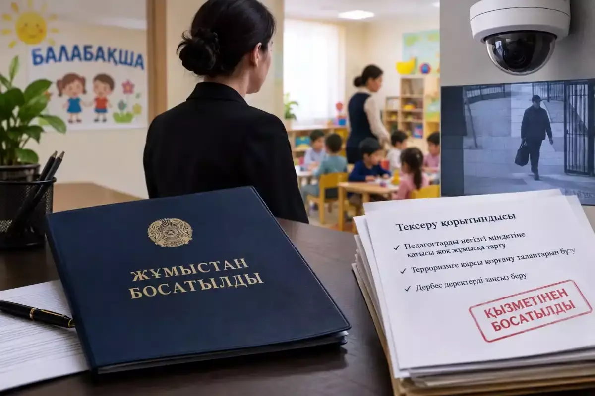 ⁠Балабақша меңгерушісі заңбұзушылық үшін қызметінен босатылды