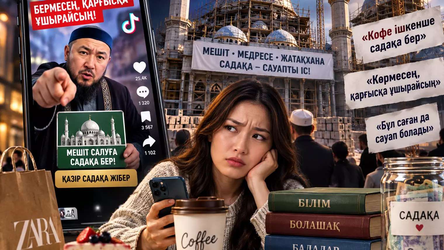 "Қарғысқа ұшырайсың": Желідегі мешіт, медресе үшін садақа сұраушылар жұртты мезі етті