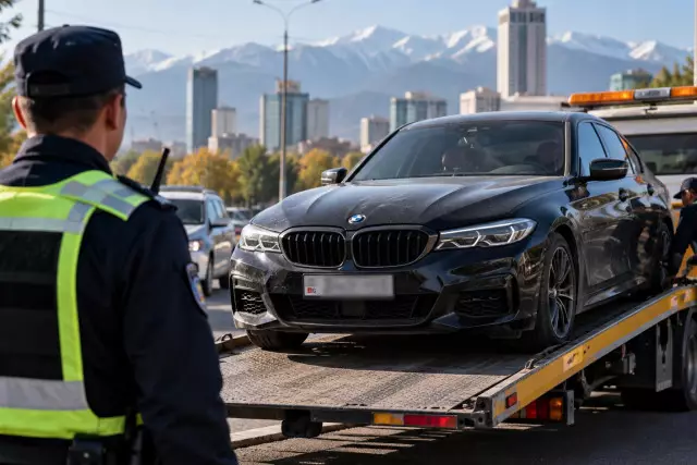 1,7 миллион теңге айыппұл төлемеген BMW айыптұраққа жеткізілді (ВИДЕО)