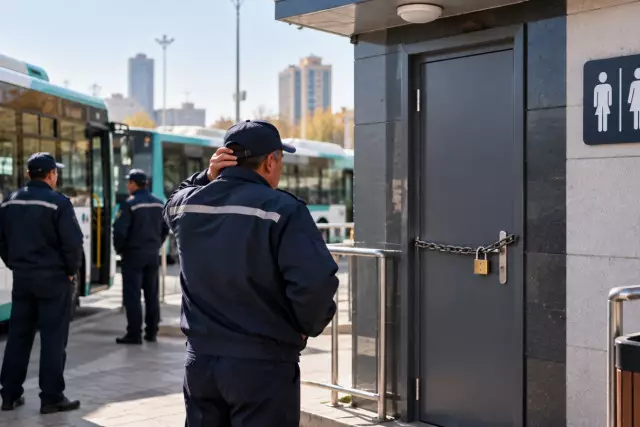 Бар бірақ есігі жоқ: Астанада автобус жүргізушілері дәретханаға кіре алмай жүр